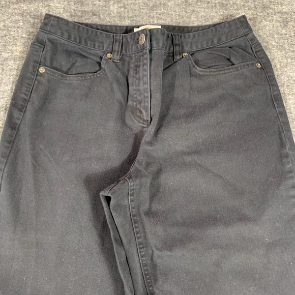 Talbots Capri Jeans Womens 10 Black Stretch 30x19 High Rise Cotton Blend Comfort - Picture 4 of 11